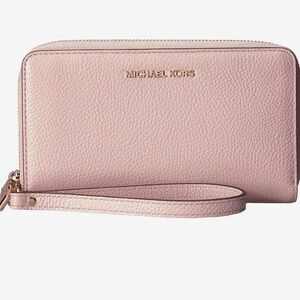 Michael Kors Pink Mercer Wristlet Wallet